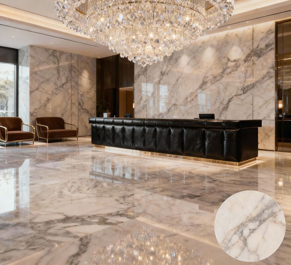 Classic White Marble Bamboo charcoal board