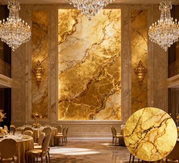 Gold Marble Finish PVC Sheet