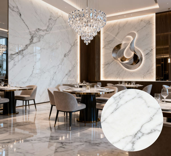 White Marble Finish PVC Sheet