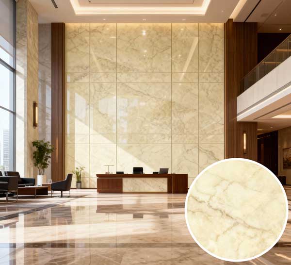 ZS-D13 Yellow Marble PVC Sheet