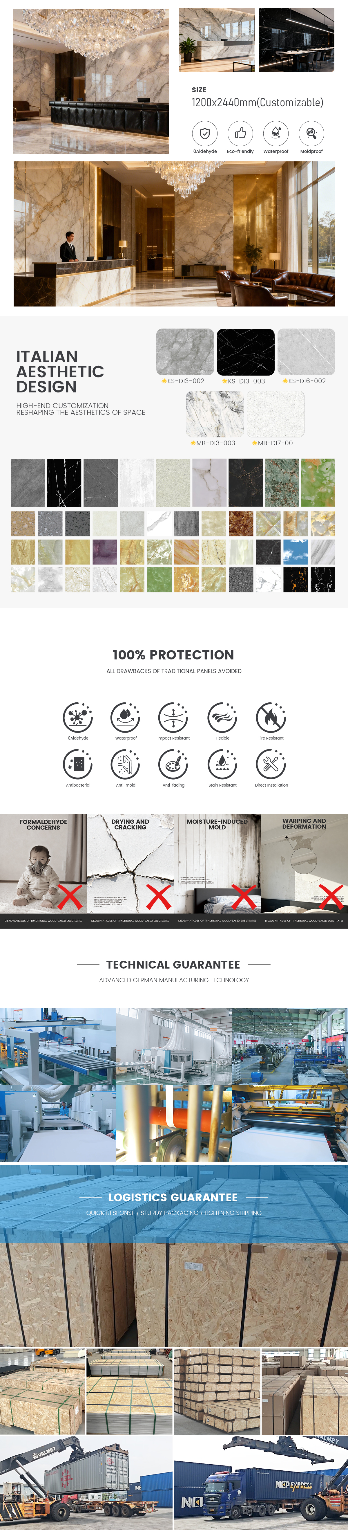 Luxury Villa Marble Finish PVC Sheet