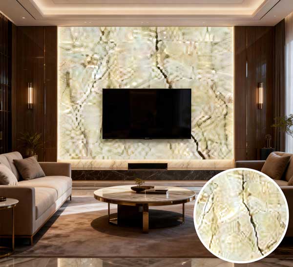 ZS-D6 Yellow Imitation Marble PVC Sheet