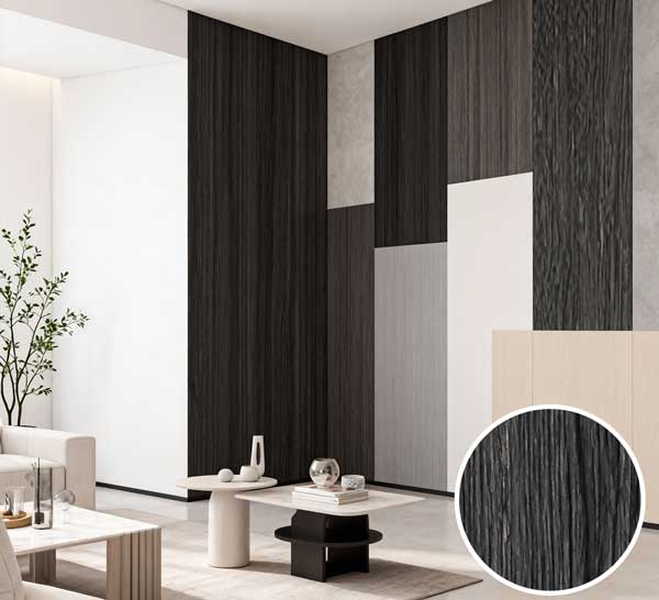 ZS-M5 Black Wood Grain PVC sheet