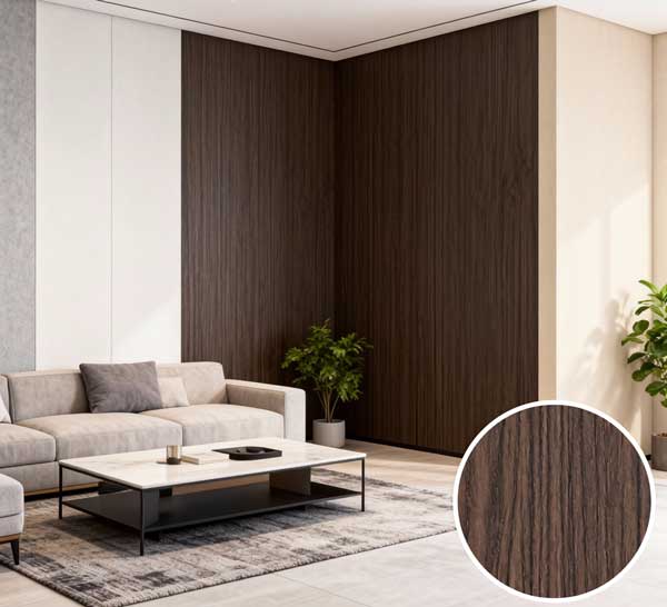 ZS-M12 Dark Wood Grain PVC sheet