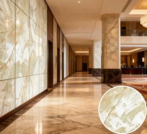 ZS-D7 Luxury Gold Textured Marble PVC Sheet