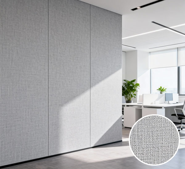 ZS-B5 Light Gray Fabric-Texture PVC Sheet