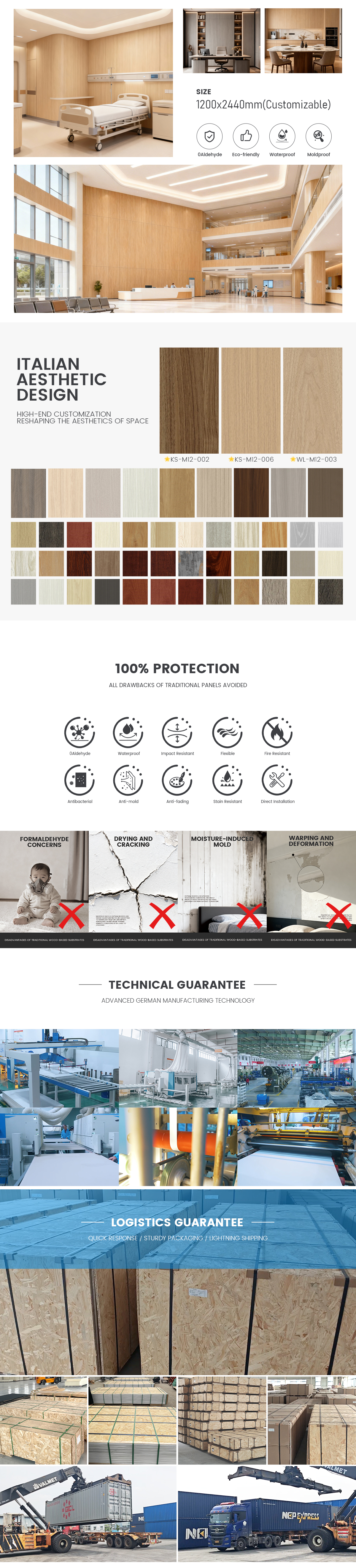 Light Oak Wood Grain PVC sheet