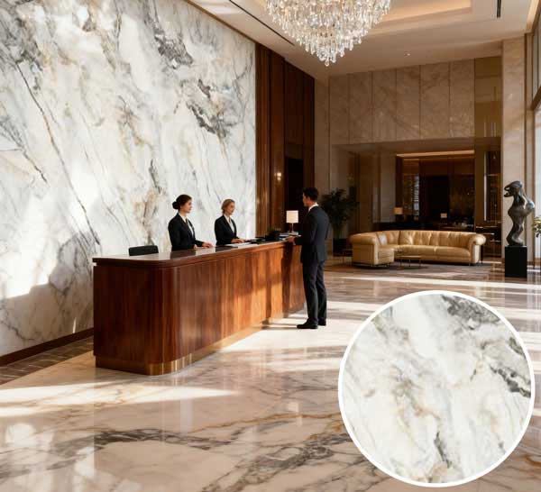 ZS-D10 Gray Natural Marble PVC Sheet