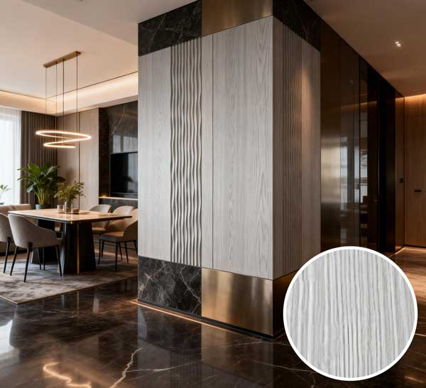 ZS-M20 Gray Natural Wood Grain PVC sheet