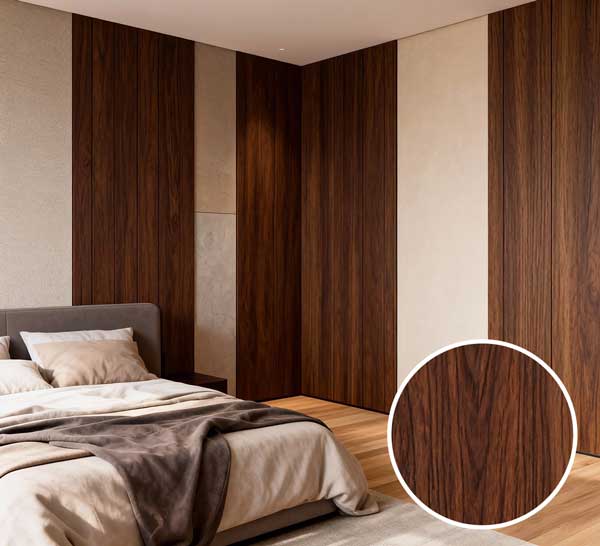 ZS-M7 High-End Brown Natural Wood Grain PVC sheet