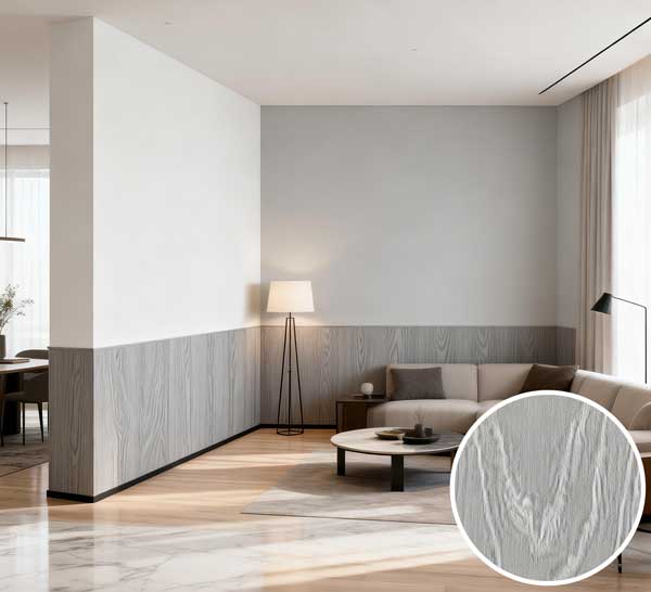 ZS-M11 High-End Gray Natural Wood Grain PVC sheet