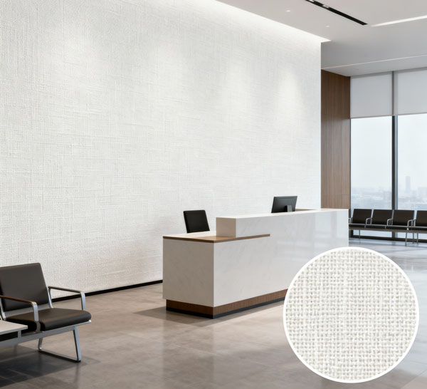 ZS-B3 White Cotton Linen PVC Sheet