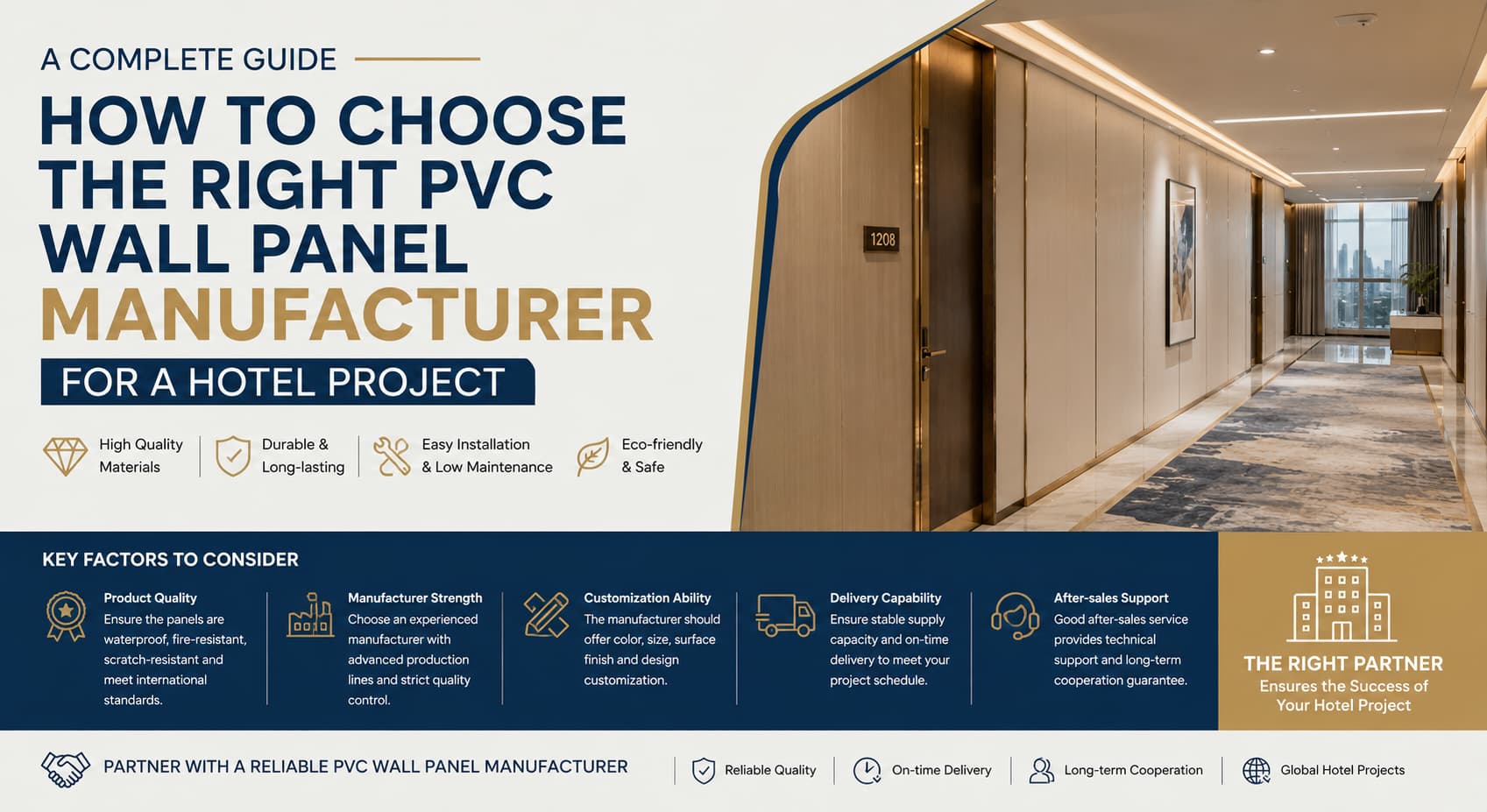 How to Choose the Right PVC Wall Panel Manufacturer for a Hotel Project: A Complete Guide?
