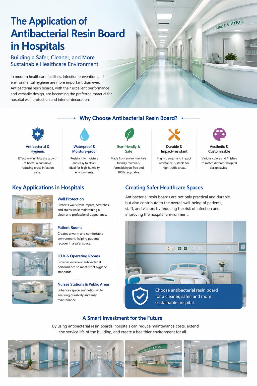 Antibacterial Resin Board — A Cleaner, Safer and More Durable Wall Solution for Modern Healthcare Facilities. Antibacterial Resin Board — A Cleaner, Safer and More Durable Wall Solution for Modern Healthcare Facilities.